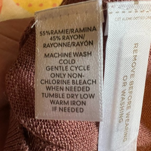 Loft Dark Mauve Long Sheer Cardigan - Medium - Picture 5 of 5